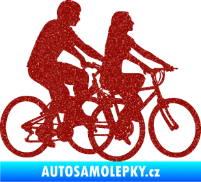 Samolepka Cyklisté 001 pravá pár Ultra Metalic červená