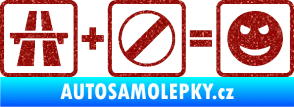 Samolepka Dálnice + konec omezení rychlosti = jízda Ultra Metalic červená