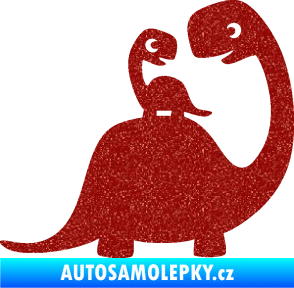 Samolepka Dítě v autě 105 pravá dinosaurus Ultra Metalic červená