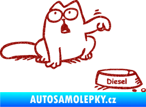 Samolepka Dolej diesel - pravá Ultra Metalic červená