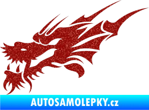 Samolepka Dragon 001 levá Ultra Metalic červená