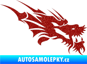 Samolepka Dragon 001 pravá Ultra Metalic červená