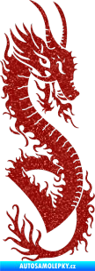 Samolepka Dragon 003 pravá Ultra Metalic červená