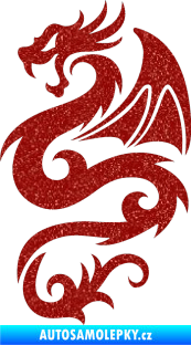 Samolepka Dragon 005 levá Ultra Metalic červená