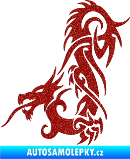Samolepka Dragon 007 levá Ultra Metalic červená
