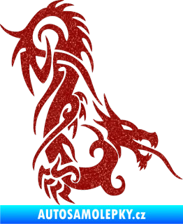 Samolepka Dragon 007 pravá Ultra Metalic červená