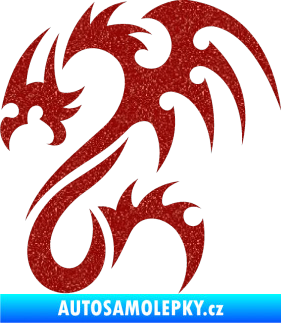 Samolepka Dragon 012 levá Ultra Metalic červená