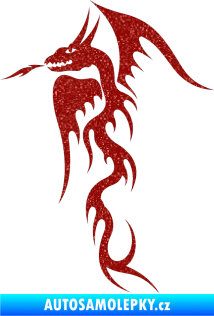 Samolepka Dragon 013 levá Ultra Metalic červená