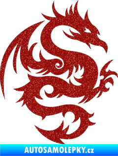 Samolepka Dragon 015 pravá Ultra Metalic červená