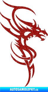 Samolepka Dragon 017 pravá Ultra Metalic červená