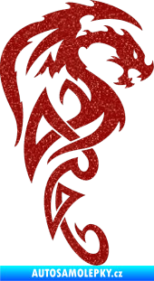 Samolepka Dragon 018 pravá Ultra Metalic červená