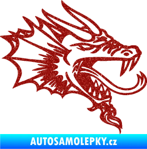 Samolepka Dragon 046 pravá Ultra Metalic červená
