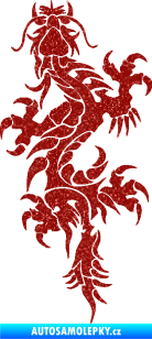 Samolepka Dragon 050 levá Ultra Metalic červená