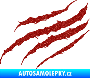 Samolepka Drápanec 001 levá Ultra Metalic červená