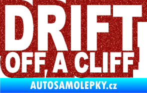 Samolepka Drift off a cliff Ultra Metalic červená