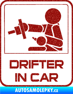 Samolepka Drifter in car 001 Ultra Metalic červená