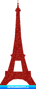 Samolepka Eifelova věž 001 Ultra Metalic červená