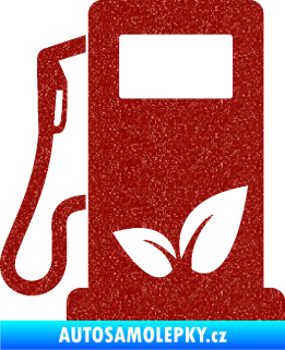 Samolepka Elektro auto 001 levá symbol eko čerpací stanice Ultra Metalic červená