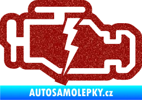 Samolepka Engine fail 001 motor Ultra Metalic červená