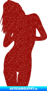 Samolepka Erotická žena 001 levá Ultra Metalic červená