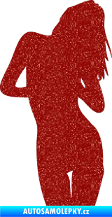 Samolepka Erotická žena 001 pravá Ultra Metalic červená