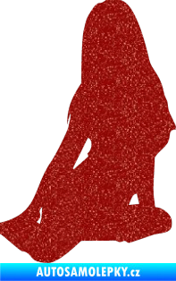 Samolepka Erotická žena 004 pravá Ultra Metalic červená
