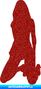 Samolepka Erotická žena 014 levá Ultra Metalic červená