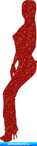 Samolepka Erotická žena 023 levá Ultra Metalic červená