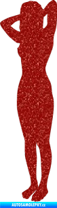 Samolepka Erotická žena 024 levá Ultra Metalic červená