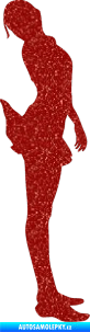 Samolepka Erotická žena 027 pravá Ultra Metalic červená