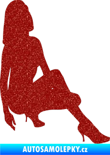 Samolepka Erotická žena 041 pravá Ultra Metalic červená