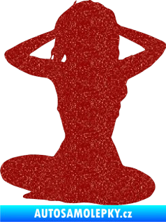 Samolepka Erotická žena 042 levá Ultra Metalic červená