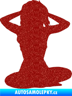 Samolepka Erotická žena 042 pravá Ultra Metalic červená