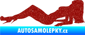 Samolepka Erotická žena 046 levá Ultra Metalic červená