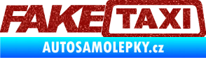 Samolepka Fake taxi nápis Ultra Metalic červená
