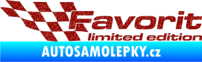 Samolepka Favorit limited edition levá Ultra Metalic červená