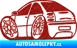 Samolepka Fiat Bravo karikatura levá Ultra Metalic červená