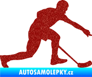 Samolepka Florbal 005 pravá Ultra Metalic červená