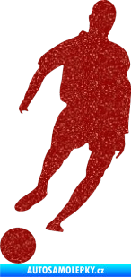 Samolepka Fotbalista 007 levá Ultra Metalic červená