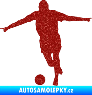 Samolepka Fotbalista 015 levá Ultra Metalic červená