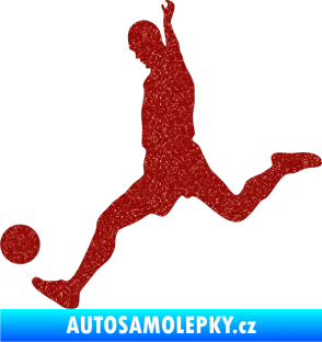 Samolepka Fotbalista 023 levá Ultra Metalic červená
