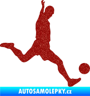 Samolepka Fotbalista 023 pravá Ultra Metalic červená