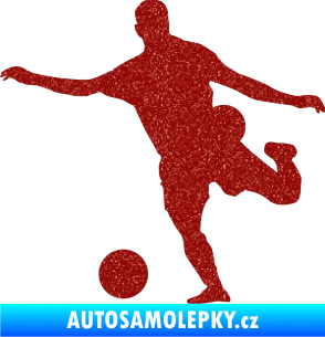 Samolepka Fotbalista 032 levá Ultra Metalic červená