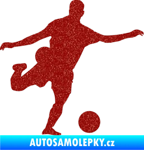 Samolepka Fotbalista 032 pravá Ultra Metalic červená