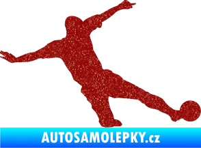 Samolepka Fotbalista 037 pravá Ultra Metalic červená