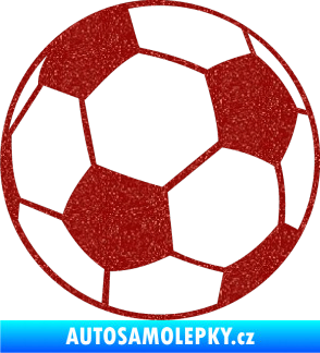 Samolepka Fotbalový míč 001 Ultra Metalic červená