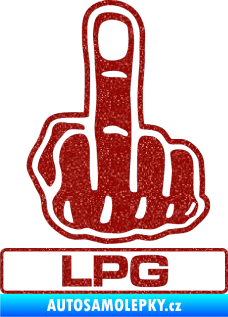 Samolepka Fuck off LPG Ultra Metalic červená