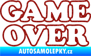 Samolepka Game over nad sebou 001 Ultra Metalic červená
