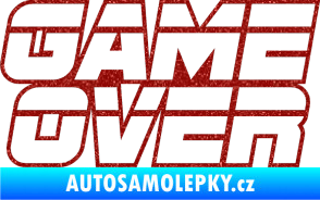 Samolepka Game over nad sebou 002 Ultra Metalic červená