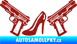 Samolepka Girl mafia 002 levá Ultra Metalic červená
